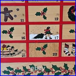 VTG LL Bean Advent Calendar Wood 80s Wall Mount/Countertop w Christmas Ornaments VTG LL Bean Advent Calendar Wood 80s Wall Mount/Countertop w Christmas Ornaments