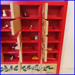 VTG LL Bean Advent Calendar Wood 80s Wall Mount/Countertop w Christmas Ornaments VTG LL Bean Advent Calendar Wood 80s Wall Mount/Countertop w Christmas Ornaments