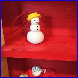 VTG LL Bean Advent Calendar Wood 80s Wall Mount/Countertop w Christmas Ornaments VTG LL Bean Advent Calendar Wood 80s Wall Mount/Countertop w Christmas Ornaments