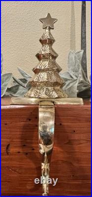 VTG Mark Roberts Brass Stocking Holder Patina Vintage Charm Christmas Decor
