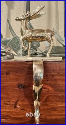 VTG Mark Roberts Brass Stocking Holder Patina Vintage Charm Christmas Decor