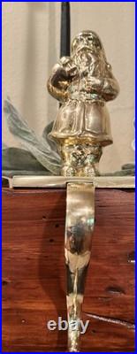 VTG Mark Roberts Brass Stocking Holder Patina Vintage Charm Christmas Decor