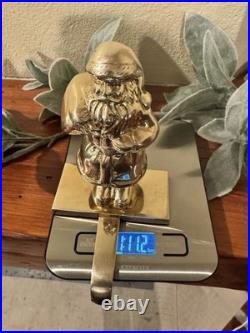 VTG Mark Roberts Brass Stocking Holder Patina Vintage Charm Christmas Decor