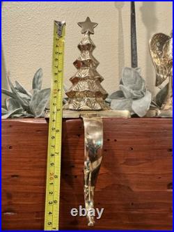 VTG Mark Roberts Brass Stocking Holder Patina Vintage Charm Christmas Decor VTG Mark Roberts Brass Stocking Holder Patina Vintage Charm Christmas Decor
