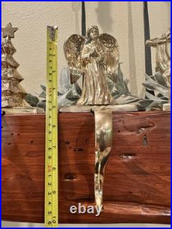 VTG Mark Roberts Brass Stocking Holder Patina Vintage Charm Christmas Decor
