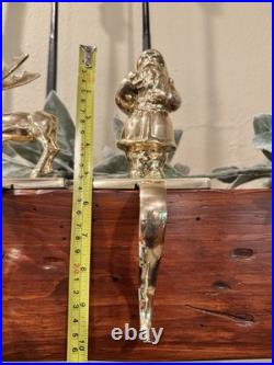 VTG Mark Roberts Brass Stocking Holder Patina Vintage Charm Christmas Decor