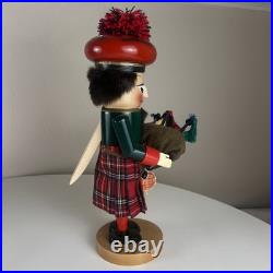 VTG Steinbach Nutcracker Scottish Chubby Bagpiper Made in Germany No Box 15