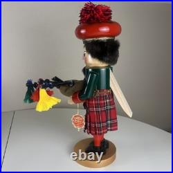 VTG Steinbach Nutcracker Scottish Chubby Bagpiper Made in Germany No Box 15