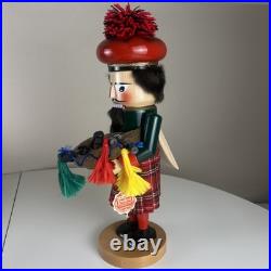 VTG Steinbach Nutcracker Scottish Chubby Bagpiper Made in Germany No Box 15
