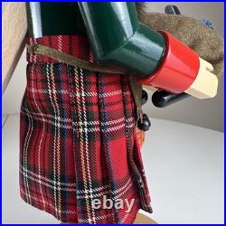 VTG Steinbach Nutcracker Scottish Chubby Bagpiper Made in Germany No Box 15