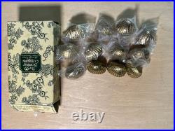 VTG The Bombay Company Brass Shell Place Card Holders Set Of 12