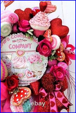 Valentine Wreath Gingerbread Valentine's Day Wreath Sweets Love Cuteness