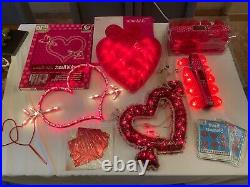 Valentines Day Lights x7, banner and more
