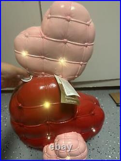 Valentines Hearts Statue Greeter Outdoor Porch Decor 24 tall Lights