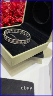 Van Cleef & Arpels Perlee Clover Bracelet White Gold 8mm Diamonds Full Box