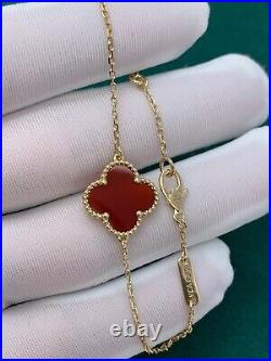 Van Cleef & Arpels Sweet Alhambra Bracelet Rose Gold 1 Motif Carnelian
