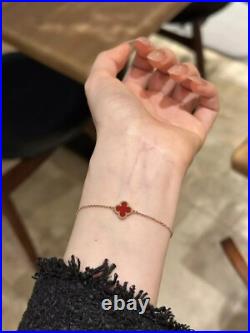Van Cleef & Arpels Sweet Alhambra Bracelet Rose Gold 1 Motif Carnelian