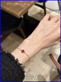 Van Cleef & Arpels Sweet Alhambra Bracelet Rose Gold 1 Motif Carnelian