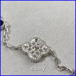 Van Cleef & Arpels Vintage Alhambra Bracelet 5 Motifs Black Onyx Diamond