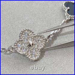 Van Cleef & Arpels Vintage Alhambra Bracelet 5 Motifs Black Onyx Diamond