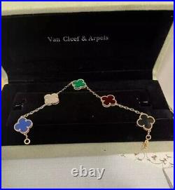 Van Cleef & Arpels Vintage Alhambra Bracelet 5 Motifs Color Women Gifts
