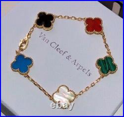 Van Cleef & Arpels Vintage Alhambra Bracelet 5 Motifs Color Women Gifts