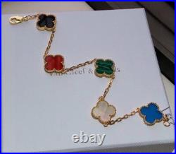 Van Cleef & Arpels Vintage Alhambra Bracelet 5 Motifs Color Women Gifts