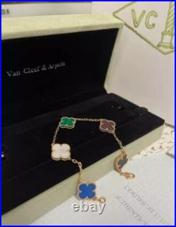 Van Cleef & Arpels Vintage Alhambra Bracelet 5 Motifs Color Women Gifts