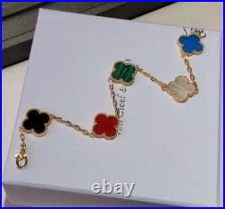 Van Cleef & Arpels Vintage Alhambra Bracelet 5 Motifs Color Women Gifts