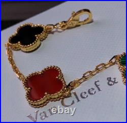 Van Cleef & Arpels Vintage Alhambra Bracelet 5 Motifs Color Women Gifts