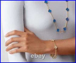 Van Cleef & Arpels Vintage Alhambra Bracelet 5 Motifs Yellow Gold Diamonds