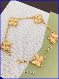 Van Cleef & Arpels Vintage Alhambra Bracelet 5 Motifs Yellow Women's Gift