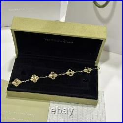 Van Cleef & Arpels Vintage Alhambra Bracelet 5 Motifs Yellow Women's Gift