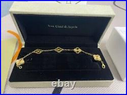 Van Cleef & Arpels Vintage Alhambra Bracelet 5 Motifs Yellow Women's Gift