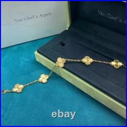 Van Cleef & Arpels Vintage Alhambra Bracelet 5 Motifs Yellow Women's Gift