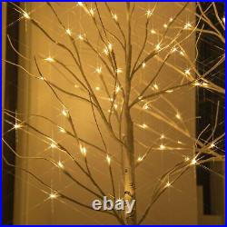 Vanthylit Prelit Birch Tree Light, White Christmas Tree for Home Party Weddin