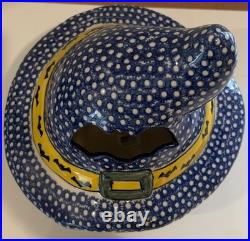 Vena Polish Pottery Jack O Lantern Candle Holder 13 Iza Supnicnin 510-B-269-Q2