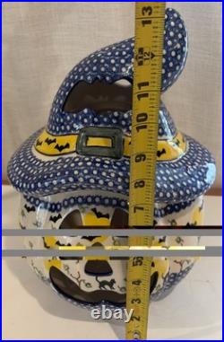 Vena Polish Pottery Jack O Lantern Candle Holder 13 Iza Supnicnin 510-B-269-Q2