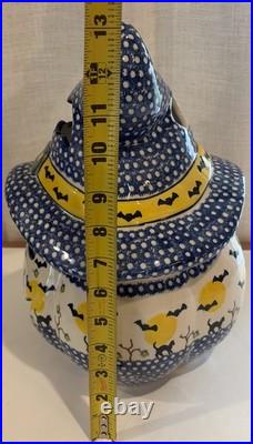 Vena Polish Pottery Jack O Lantern Candle Holder 13 Iza Supnicnin 510-B-269-Q2