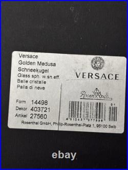 Versace Golden Medusa Snow Globe Glass Sphere Gold/Clear MPN 14498 403721