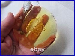Versace Rosenthal Medusa Head Amber Sun Catcher Ornament Frosted Glass Lumiere