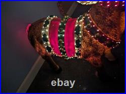 Very Rare Holiday Living 28 Fiber Optic Outdoor Light up Reindeer Tested