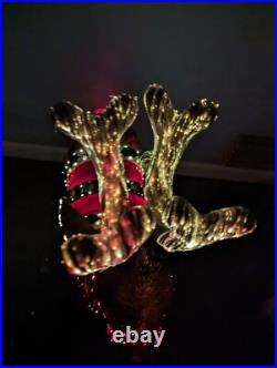 Very Rare Holiday Living 28 Fiber Optic Outdoor Light up Reindeer Tested