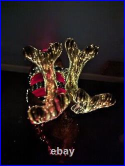 Very Rare Holiday Living 28 Fiber Optic Outdoor Light up Reindeer Tested
