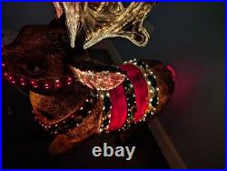 Very Rare Holiday Living 28 Fiber Optic Outdoor Light up Reindeer Tested