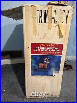 Very Rare Holiday Living 28 Fiber Optic Outdoor Light up Reindeer Tested