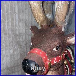 Very Rare Holiday Living 28 Fiber Optic Outdoor Light up Reindeer Tested READ