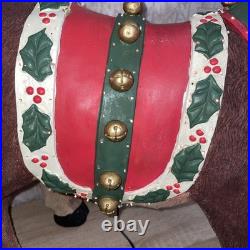 Very Rare Holiday Living 28 Fiber Optic Outdoor Light up Reindeer Tested READ