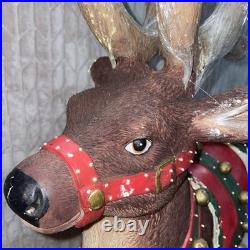 Very Rare Holiday Living 28 Fiber Optic Outdoor Light up Reindeer Tested READ