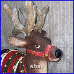 Very Rare Holiday Living 28 Fiber Optic Outdoor Light up Reindeer Tested READ